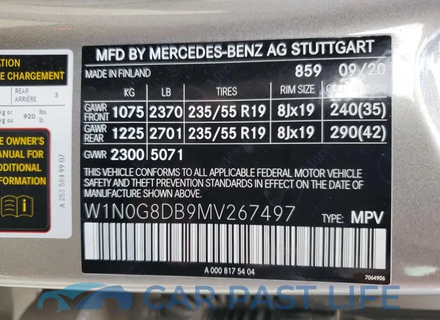W1N0G8DB9MV267497# 13
