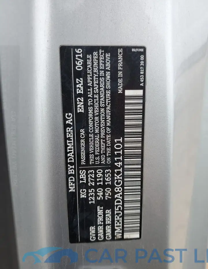 WMEFJ5DA8GK141101# 12