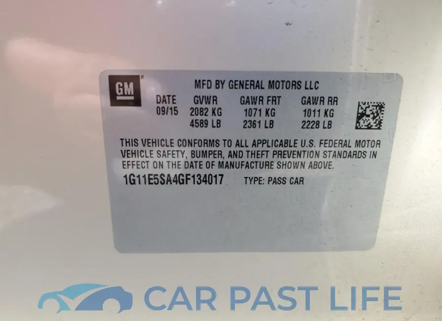 1G11E5SA4GF134017# 13
