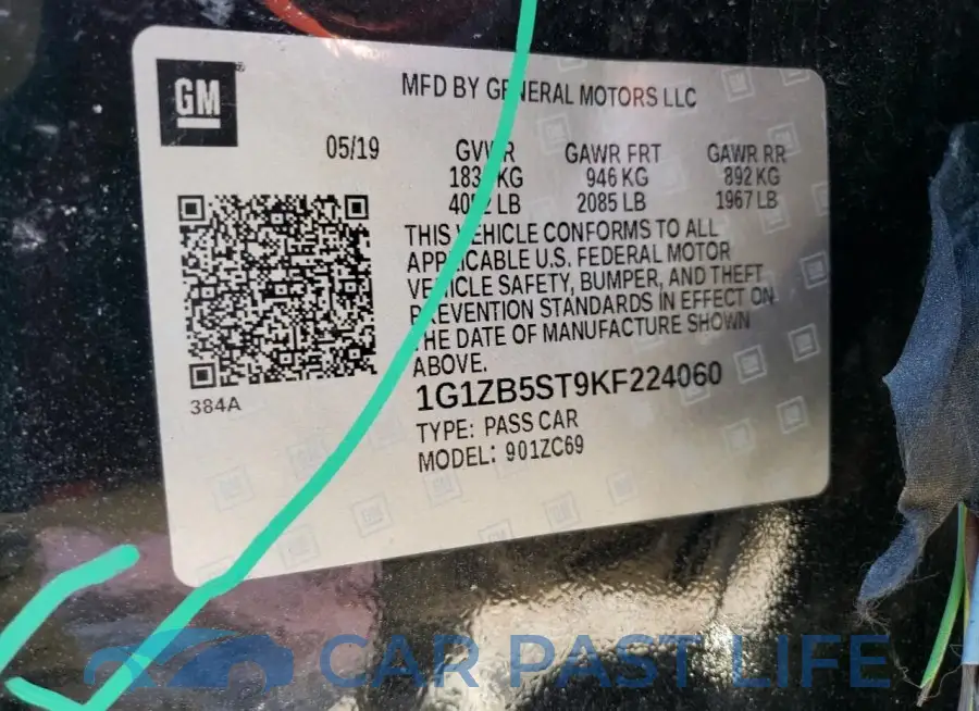 1G1ZB5ST9KF224060# 12