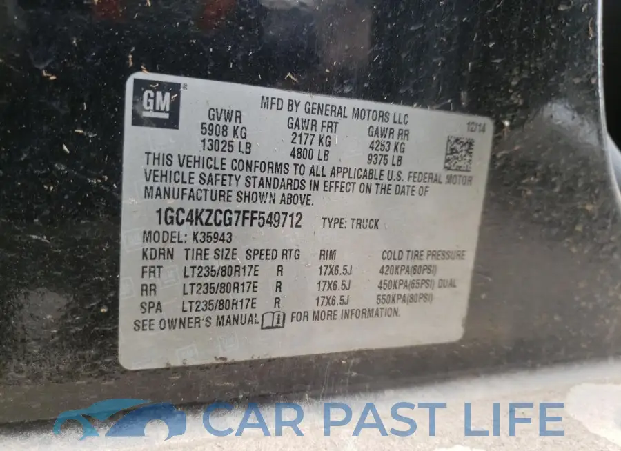 1GC4KZCG7FF549712# 12