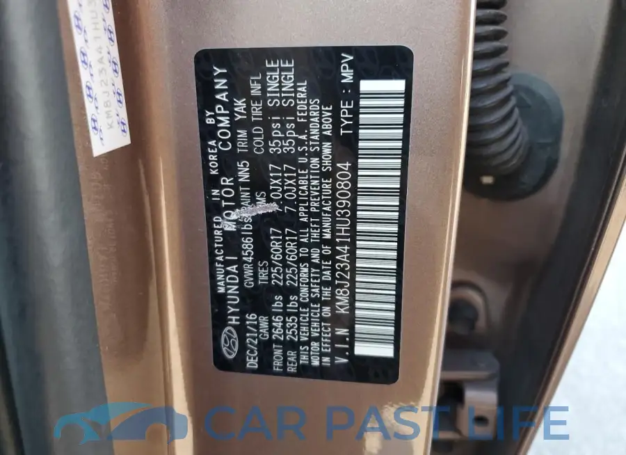 KM8J23A41HU390804# 13