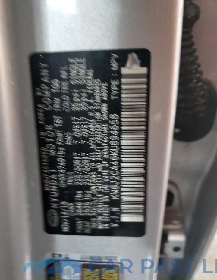 KM8J2CA46KU894658# 12