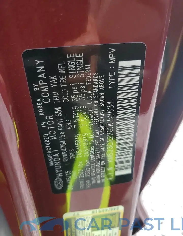 KM8J3CA22GU053634# 13