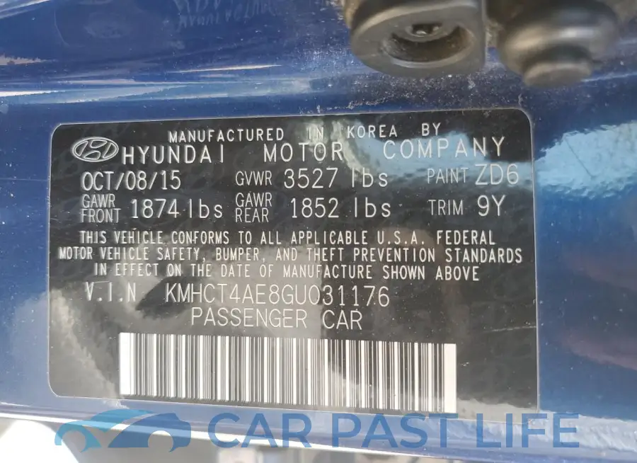 KMHCT4AE8GU031176# 12
