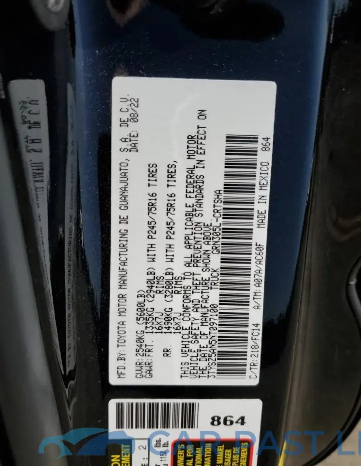 3TYSZ5AN5NT097100# 13
