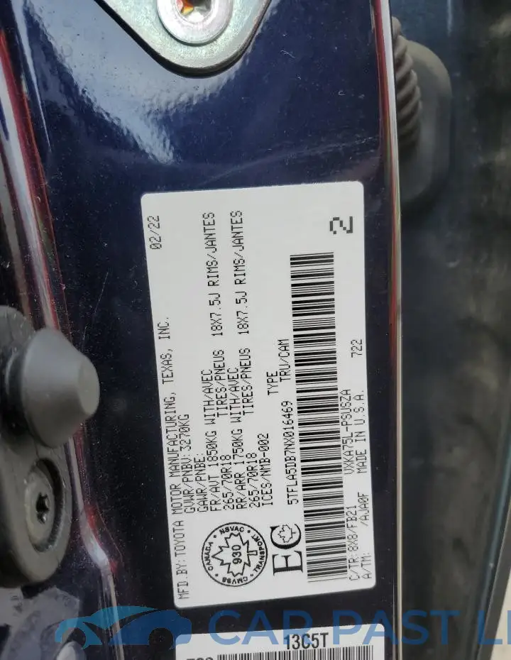 5TFLA5DB7NX016469# 12