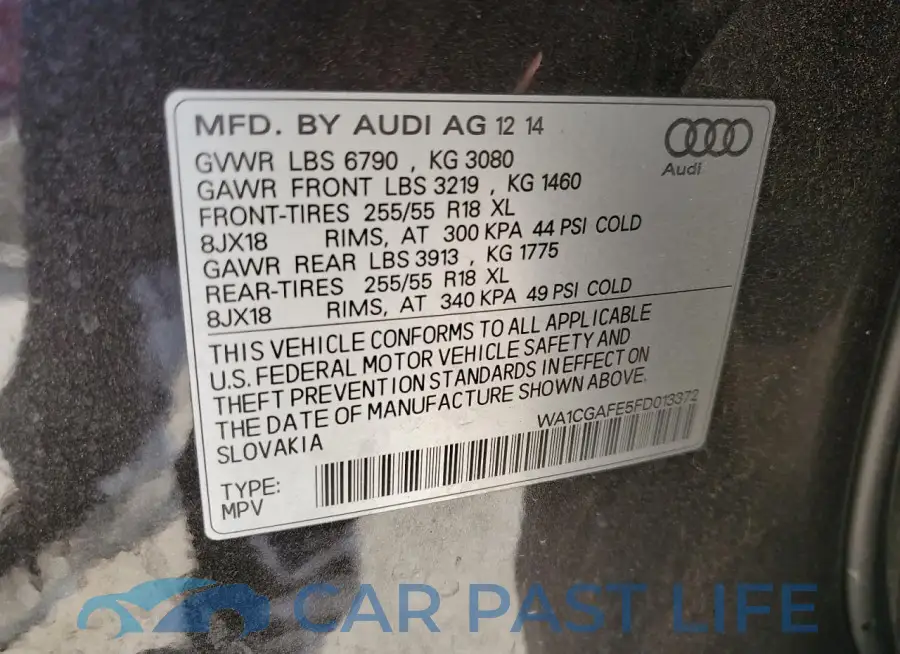 WA1CGAFE5FD013372# 12