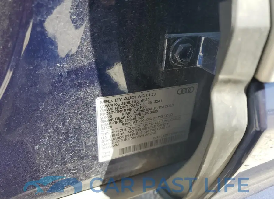 WA1LXBF71PD010994# 12