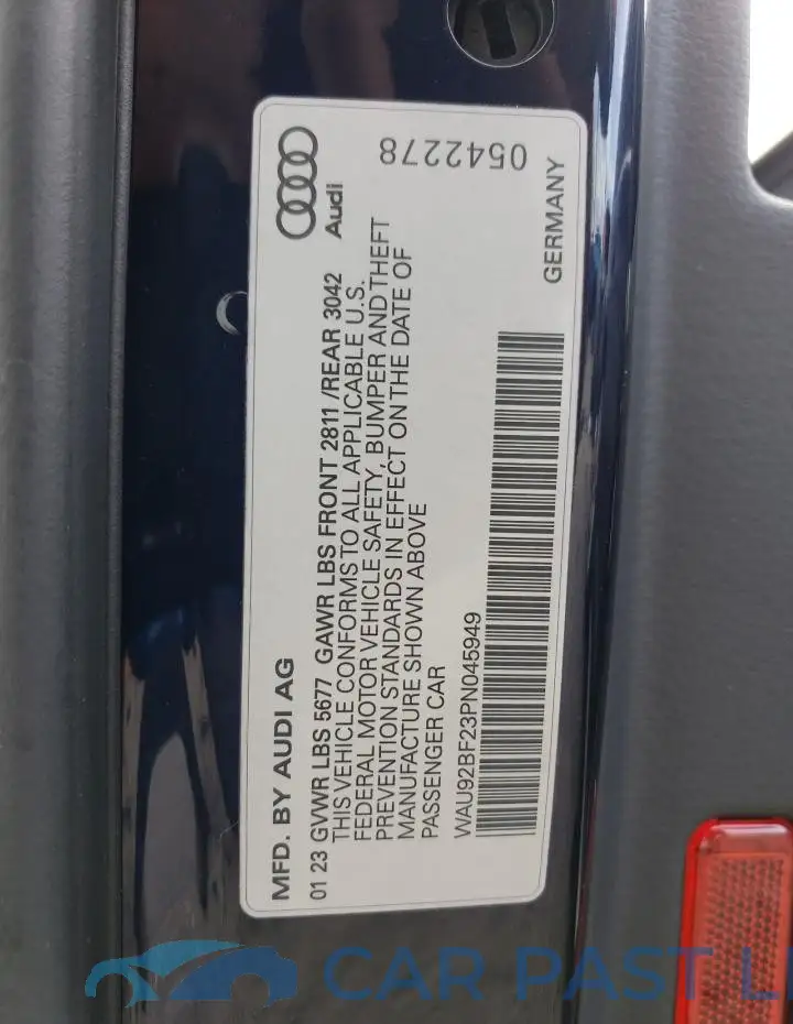 WAU92BF23PN045949# 13