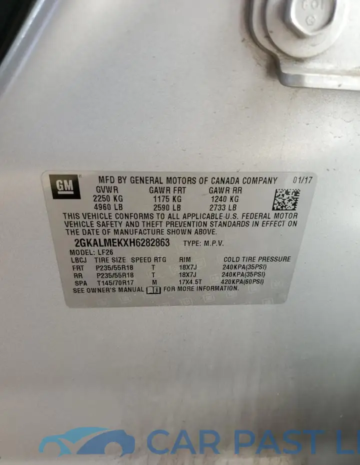 2GKALMEKXH6282863# 12