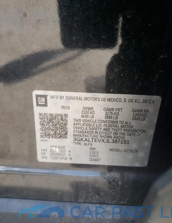 3GKALTEVXJL387151# 12