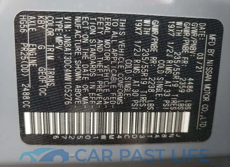 JN8AT3DC4MW105276# 12