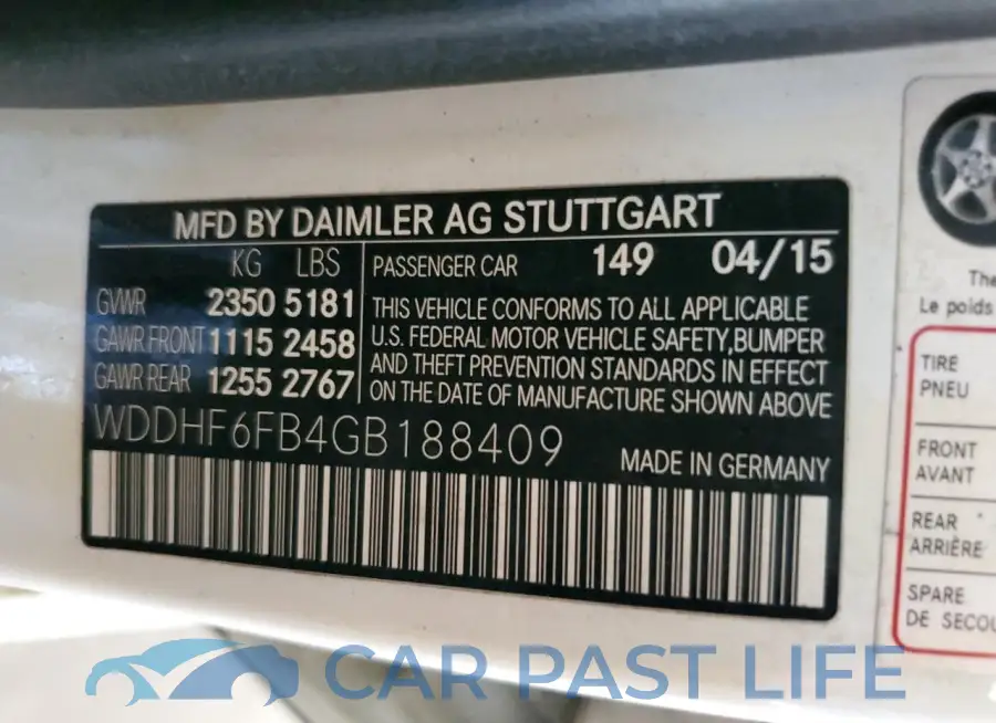 WDDHF6FB4GB188409# 12