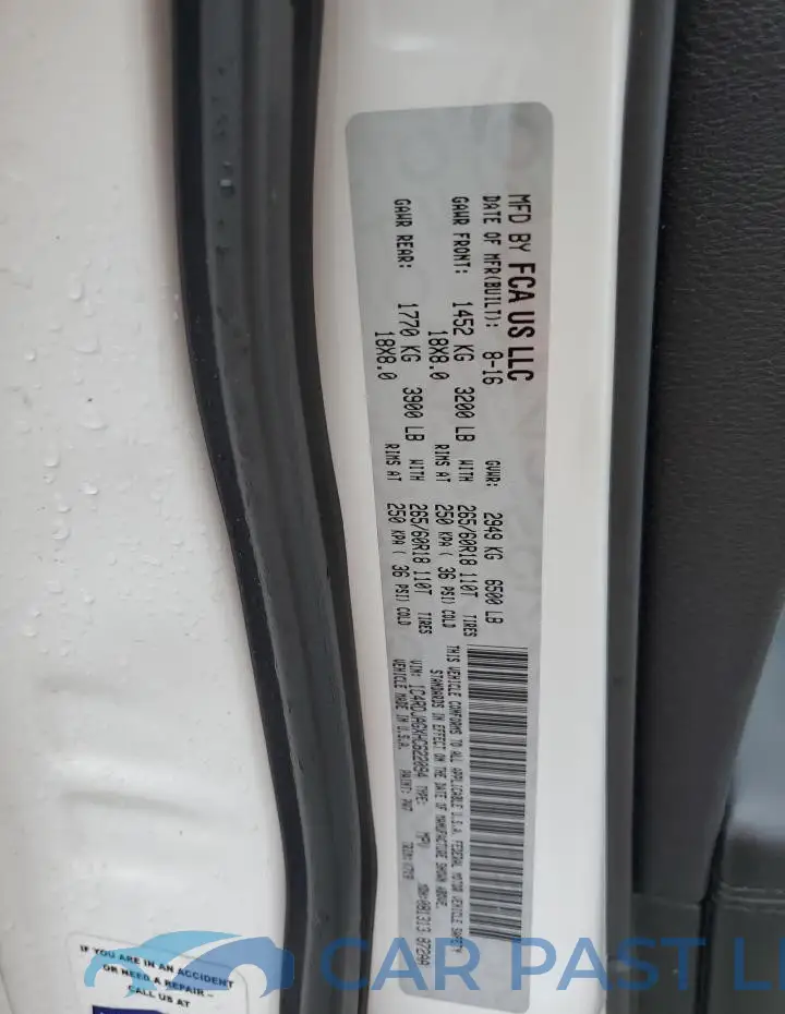 1C4RDJAGXHC622094# 12