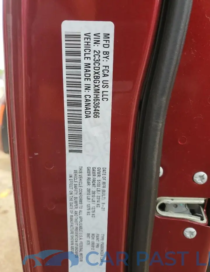 2C3CDXBGXMH636466# 13