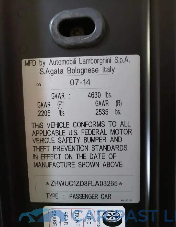 ZHWUC1ZD8FLA03265# 12
