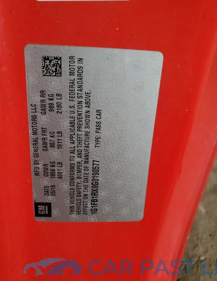 1G1FB1RX8G0190577# 12
