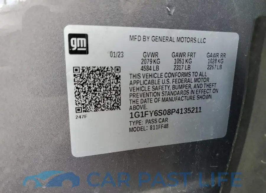1G1FY6S08P4135211# 12