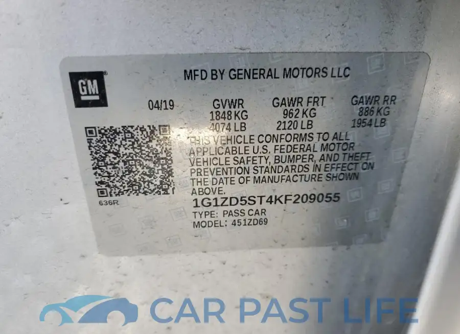 1G1ZD5ST4KF209055# 12