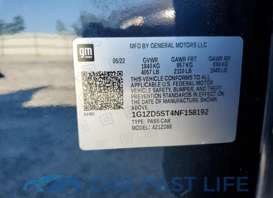 1G1ZD5ST4NF158192# 12