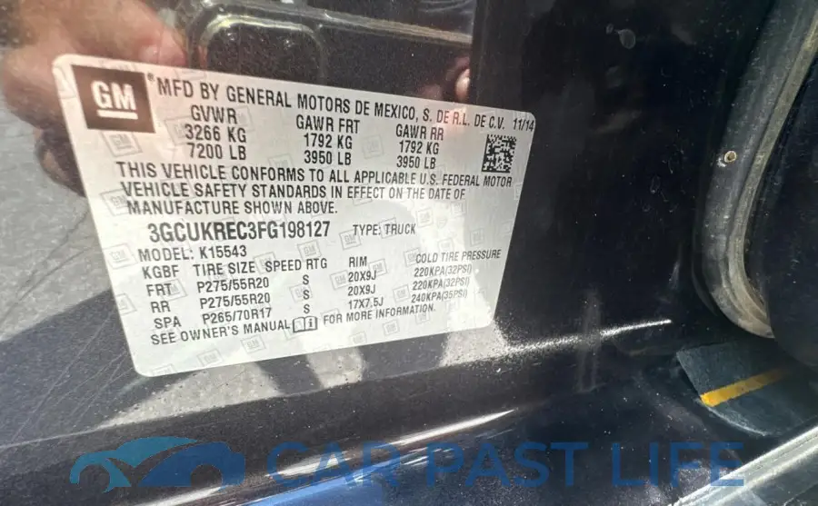 3GCUKREC3FG198127# 10