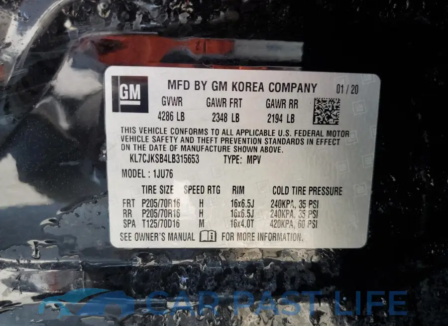 KL7CJKSB4LB315653# 13