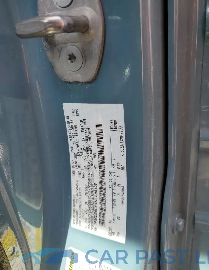 1FMDE5CP4NLA98105# 12