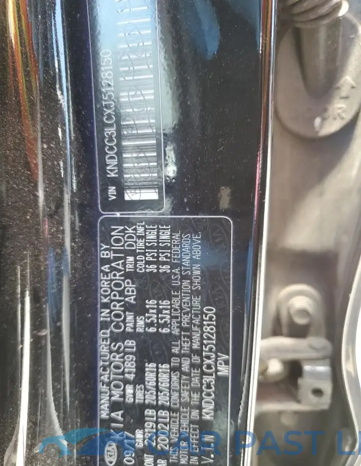 KNDCC3LCXJ5128150# 14
