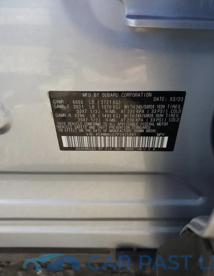 4S4WMAUD7P3425981# 12