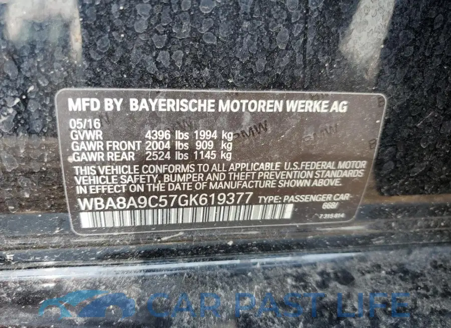 WBA8A9C57GK619377# 12