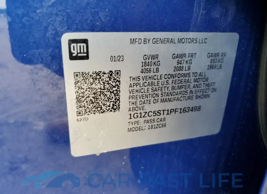1G1ZC5ST1PF163498# 12