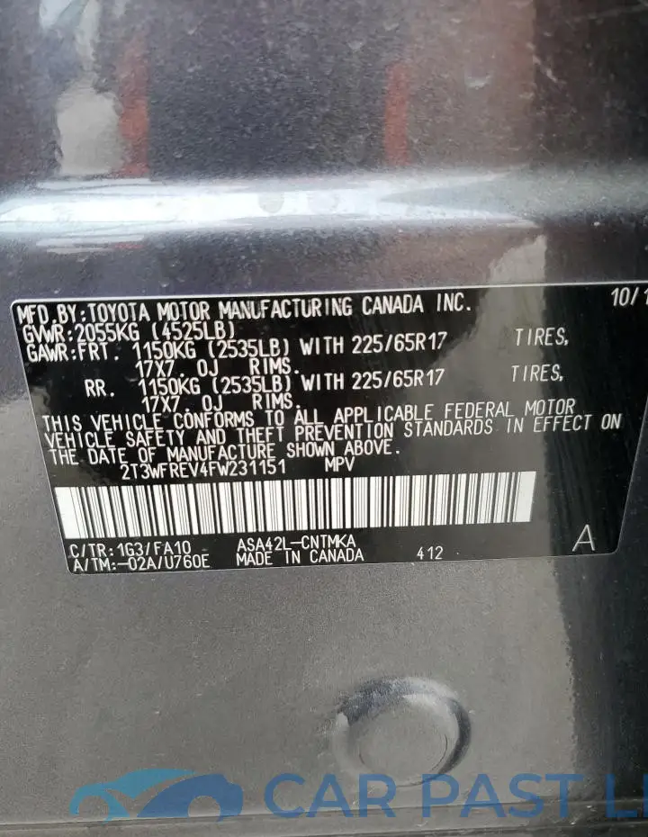 2T3WFREV4FW231151# 13