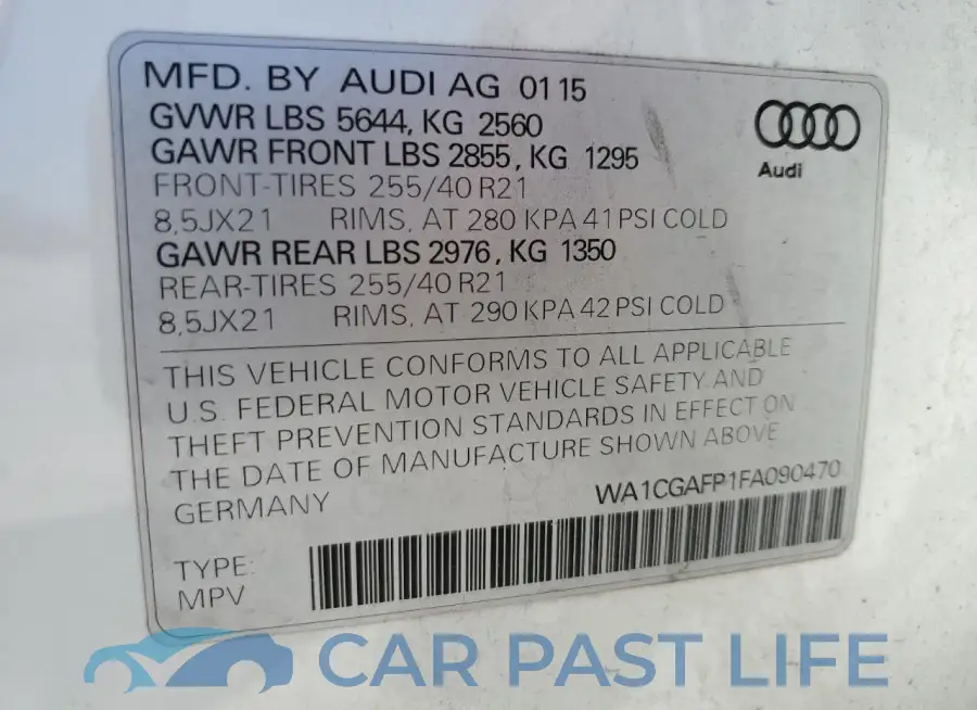 WA1CGAFP1FA090470# 12
