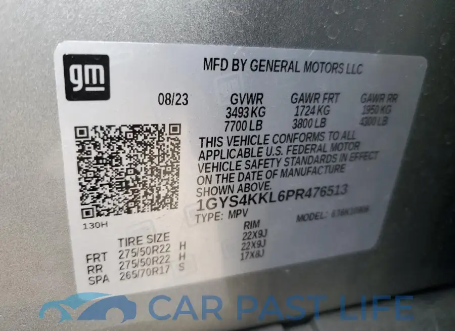 1GYS4KKL6PR476513# 13
