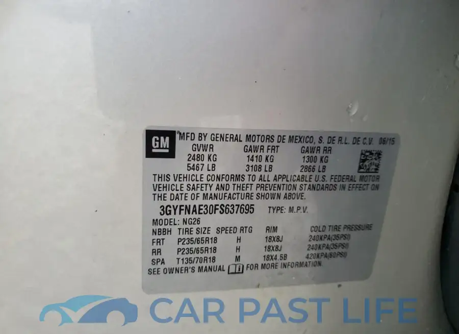 3GYFNAE30FS637695# 14