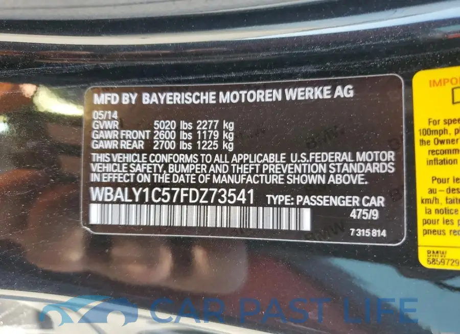 WBALY1C57FDZ73541# 12