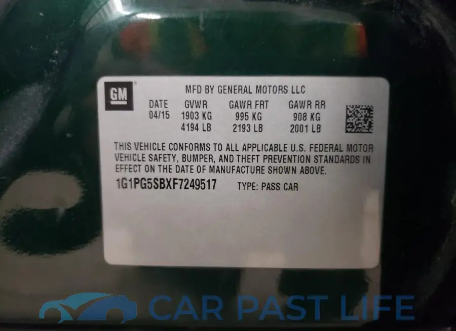 1G1PG5SBXF7249517# 12