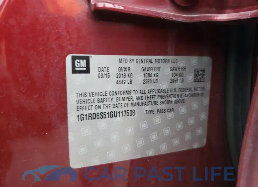 1G1RD6S51GU117508# 12