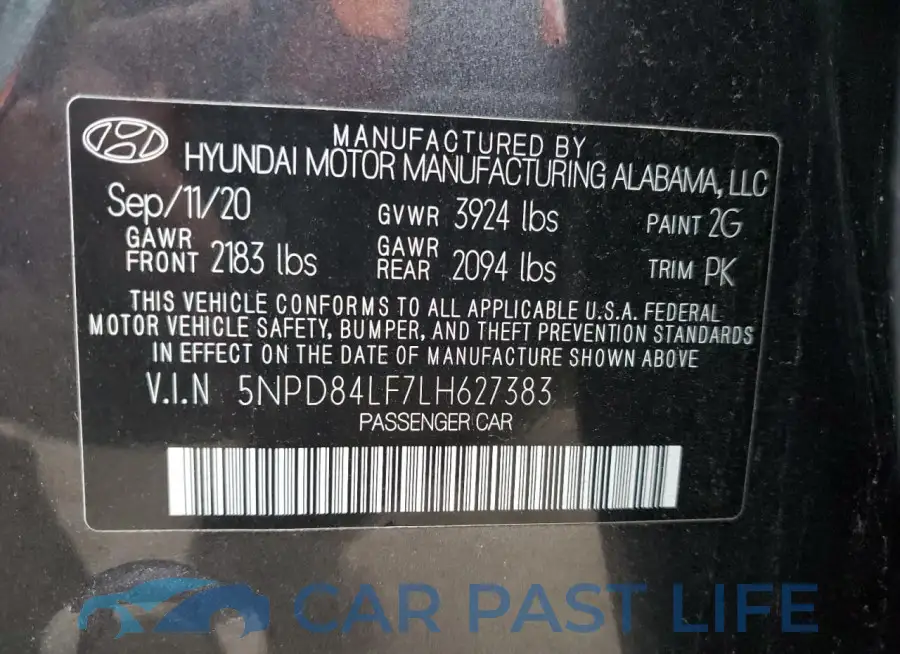 5NPD84LF7LH627383# 13