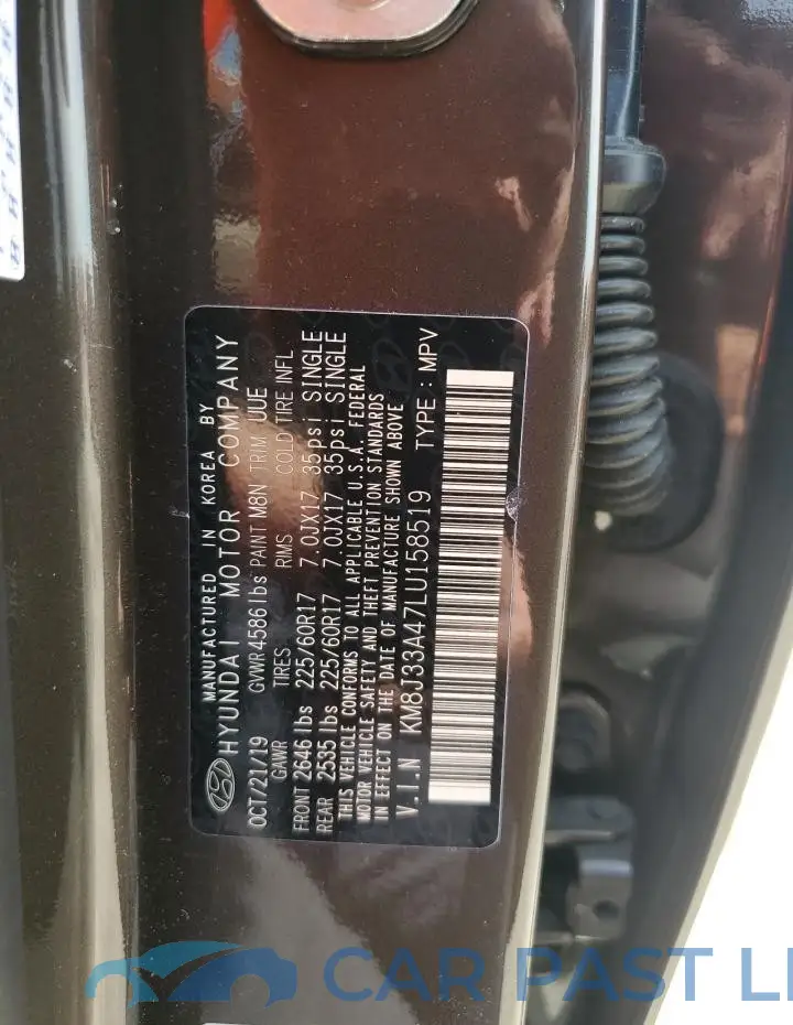 KM8J33A47LU158519# 13