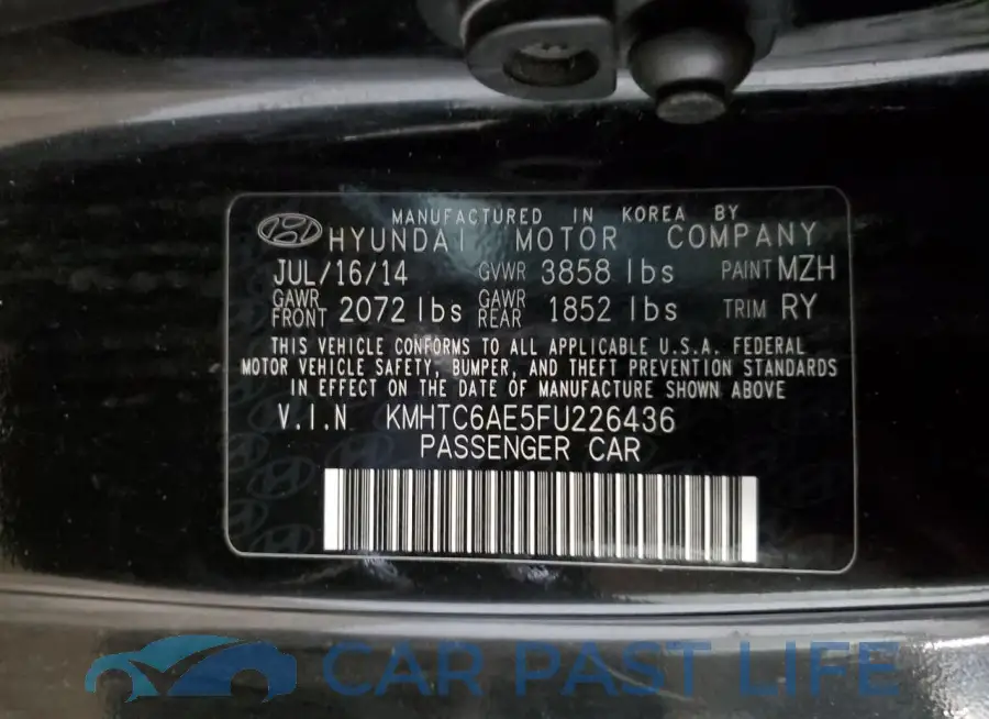 KMHTC6AE5FU226436# 12