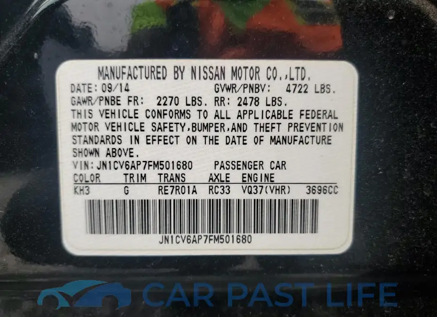 JN1CV6AP7FM501680# 12