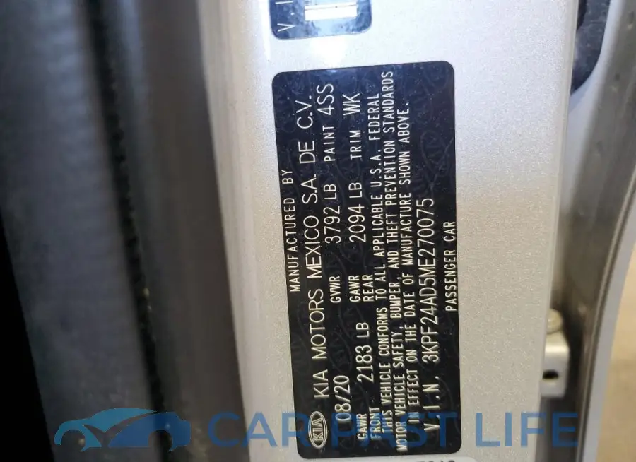 3KPF24AD5ME270075# 13