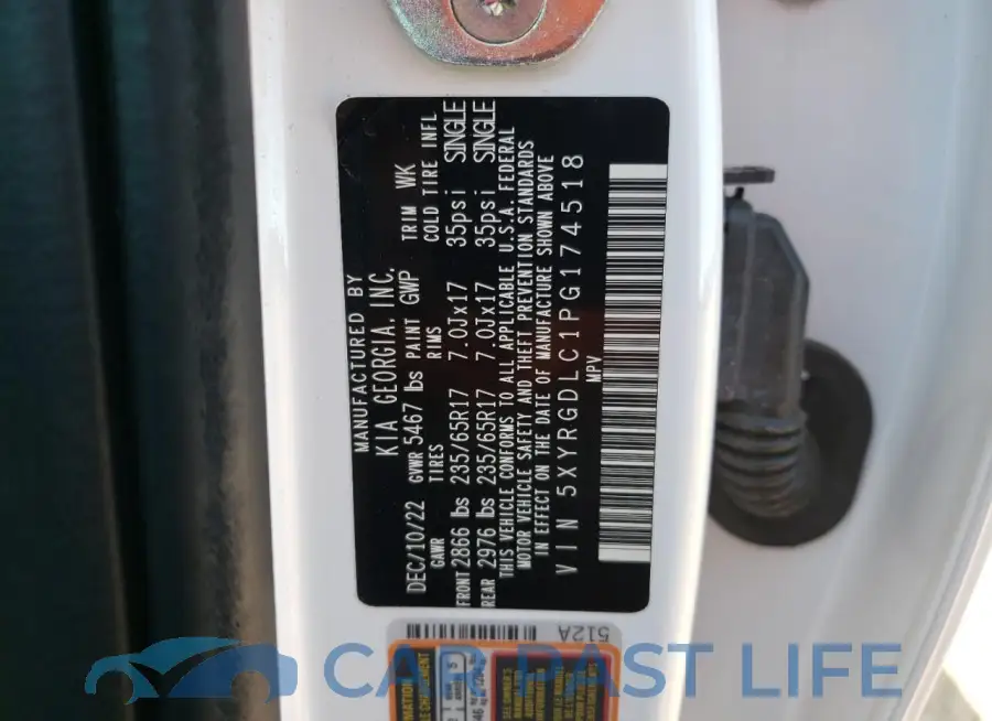 5XYRGDLC1PG174518# 13
