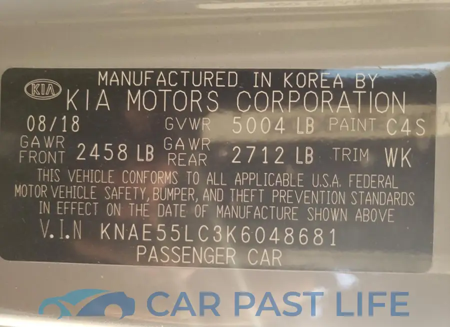 KNAE55LC3K6048681# 10