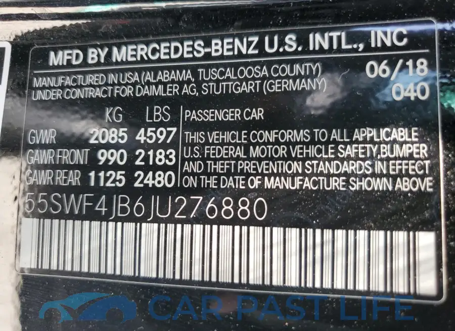 55SWF4JB6JU276880# 12