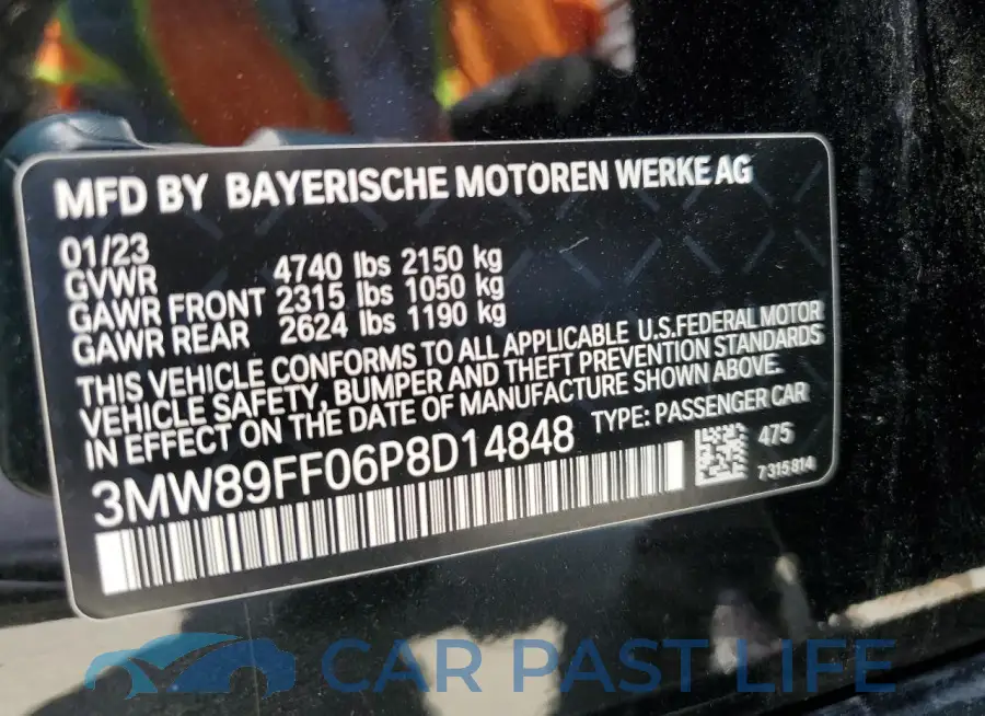 3MW89FF06P8D14848# 12
