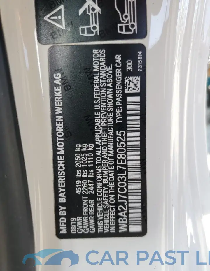 WBA2J7C03L7E80525# 12