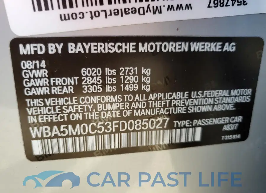 WBA5M0C53FD085027# 12